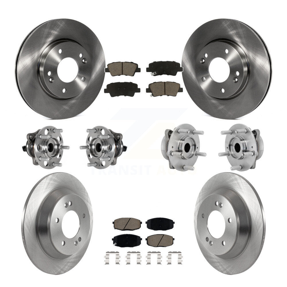 Kit de plaquettes de Rotor de frein, roulement de moyeu avant et arrière (10 pièces), pour Hyundai Kona FWD avec 1.6