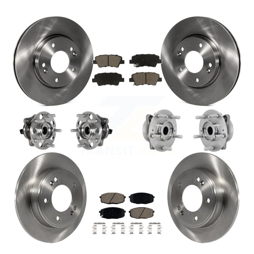 Kit de plaquettes de Rotor de frein, roulement de moyeu avant et arrière (10 pièces), pour Hyundai Kona FWD avec 2.0