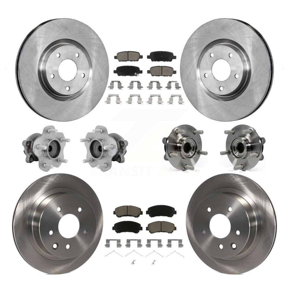 Kit de rotors et plaquettes de frein à disque, roulements de moyeu avant et arrière (10 pièces) pour Nissan Juke