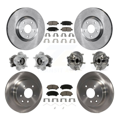 Kit de rotors et plaquettes de frein à disque, roulements de moyeu avant et arrière (10 pièces) pour Nissan Juke