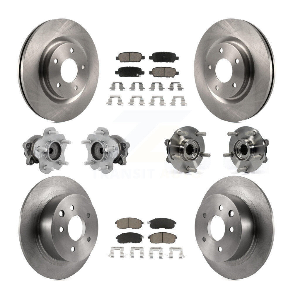 Kit de rotors et plaquettes de frein à disque, roulements de moyeu avant et arrière (10 pièces) pour Nissan Juke