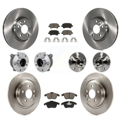 Kit de rotors et plaquettes de frein avec roulement de moyeu avant et arrière (10 pièces) pour Volvo S60 FW 2013-2014