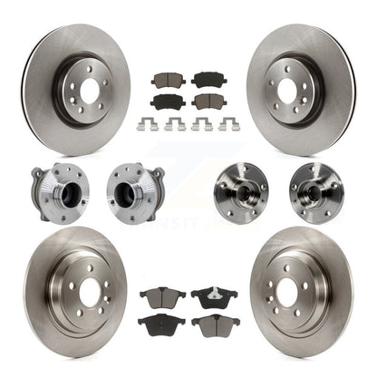 Kit de rotors et plaquettes de frein à disque, roulements de moyeu avant et arrière (10 pièces) pour Volvo S60 V70