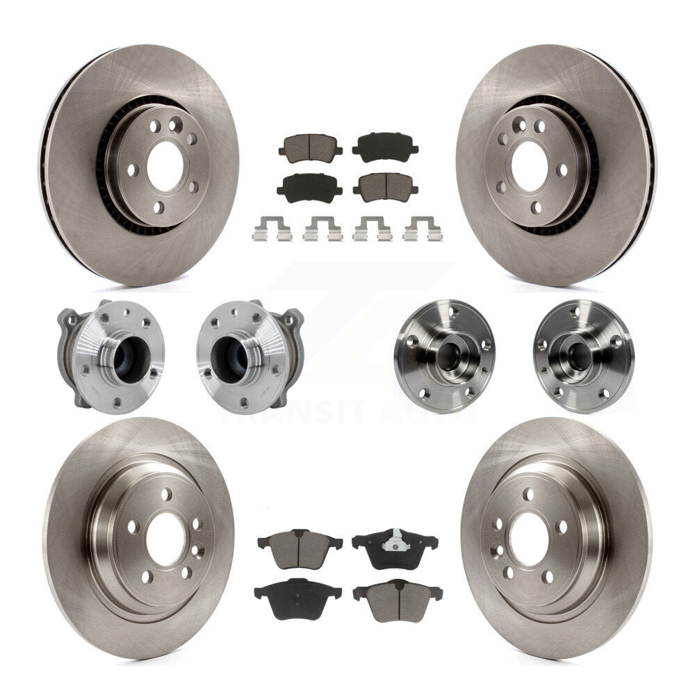 Kit de rotors et plaquettes de frein à disque, roulements de moyeu avant et arrière (10 pièces) pour Volvo S60 V70