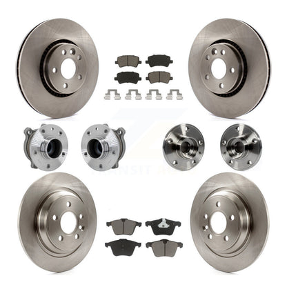 Kit de rotors et plaquettes de frein à disque, roulements de moyeu avant et arrière (10 pièces) pour Volvo S60 V70