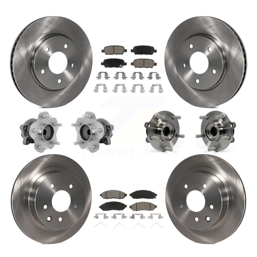 Kit de plaquettes de Rotor de frein à disque, roulement de moyeu avant et arrière (10 pièces) pour Nissan LEA 2011 – 2012