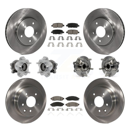 Kit de plaquettes de Rotor de frein à disque, roulement de moyeu avant et arrière (10 pièces) pour Nissan LEA 2011 – 2012