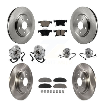Kit de plaquettes de Rotor de frein, roulement de moyeu avant et arrière (10 pièces) pour Chrysler Pacifica Voyage
