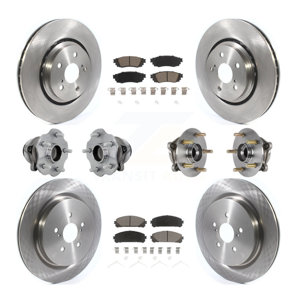 Kit de plaquettes de Rotor de frein, roulement de moyeu avant et arrière (10 pièces) pour Lexus RX350 RX350L RX450