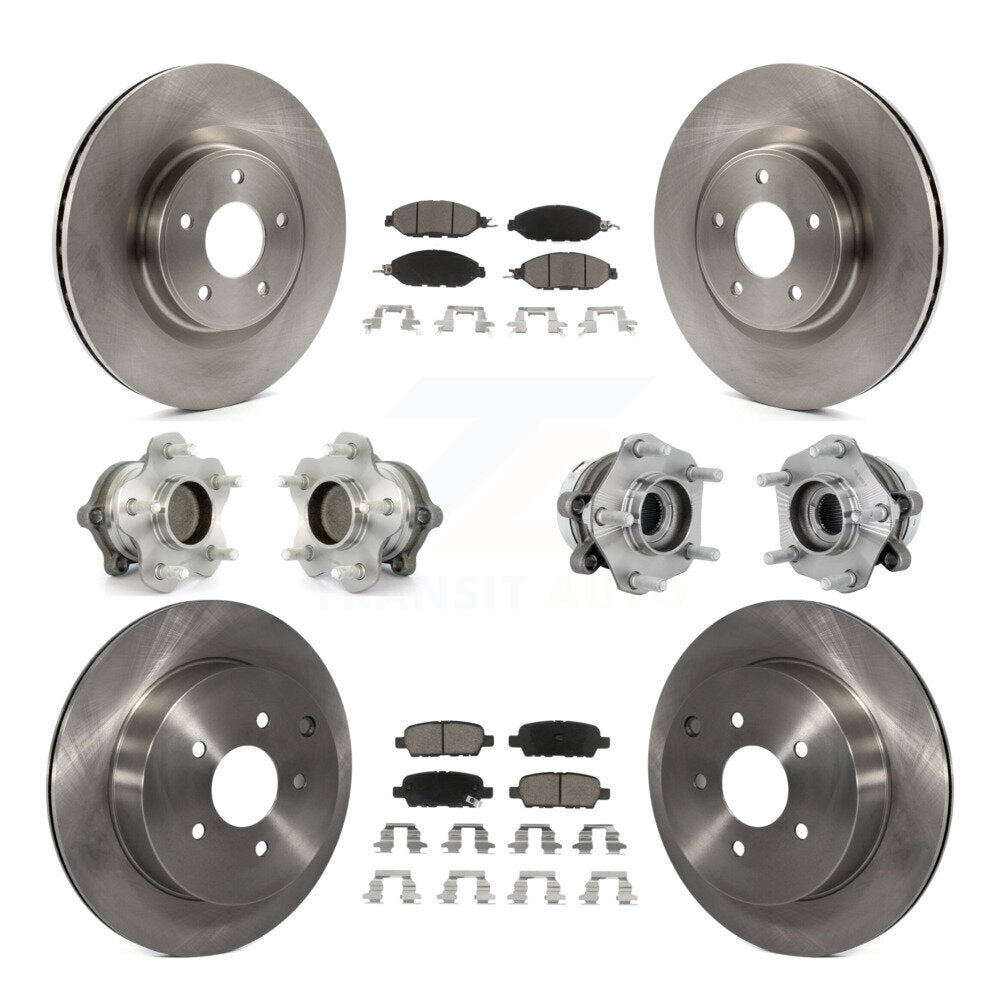 Kit de Rotor et de plaquettes de frein à disque, roulement de moyeu avant et arrière (10 pièces) pour Nissan Murano FW