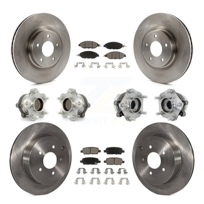 Kit de Rotor et de plaquettes de frein à disque, roulement de moyeu avant et arrière (10 pièces) pour Nissan Murano FW