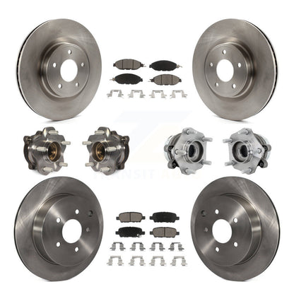 Kit de Rotor et de plaquettes de frein à disque, roulement de moyeu avant et arrière (10 pièces) pour Nissan Murano AW