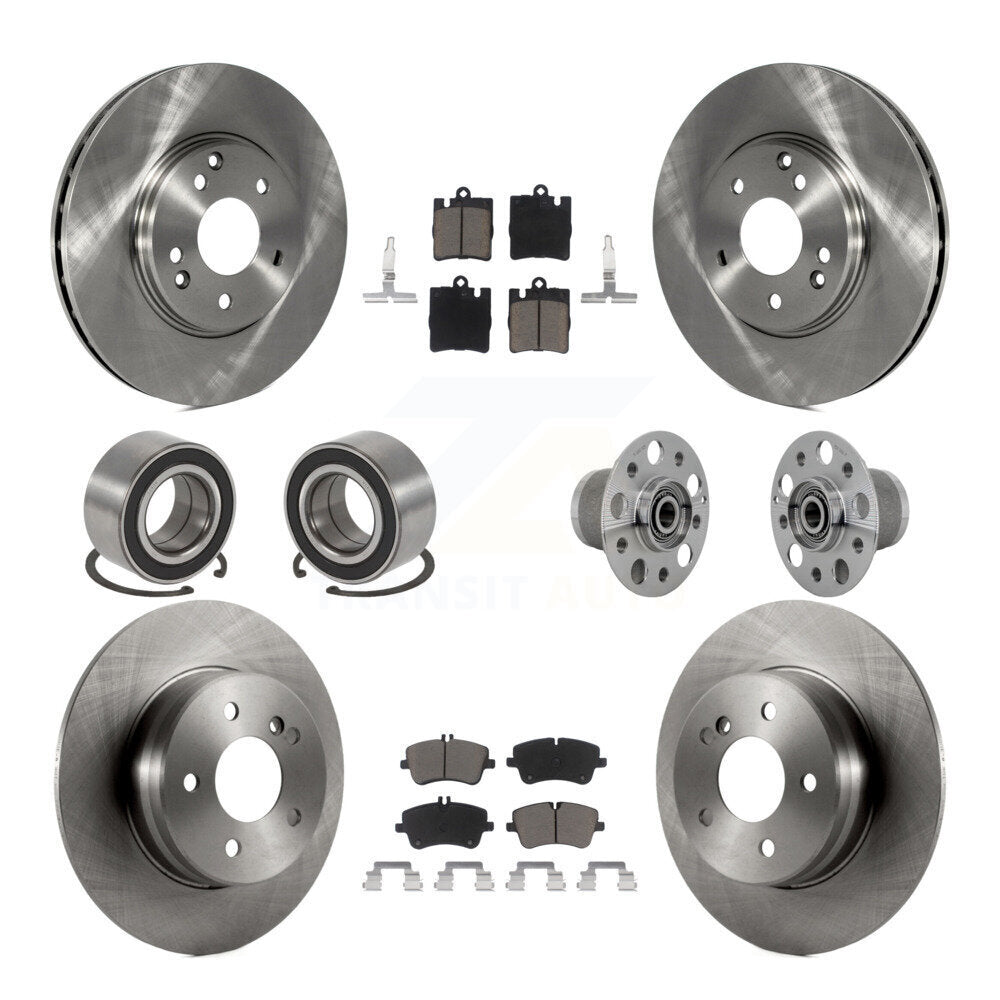Kit de patins et rotors de frein, roulement de moyeu avant et arrière, 10 pièces, pour Mercedes-Benz C35