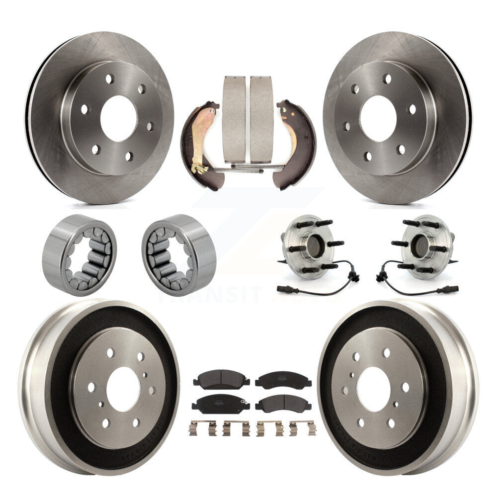 Kit de patins de rotor de frein à disque, roulement de moyeu avant et arrière (10 pièces) pour GMC Sierra 150