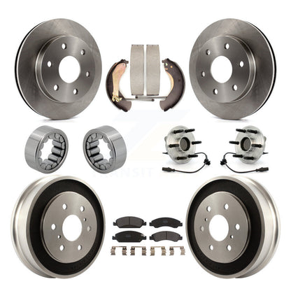 Kit de patins de rotor de frein à disque, roulement de moyeu avant et arrière (10 pièces) pour GMC Sierra 150