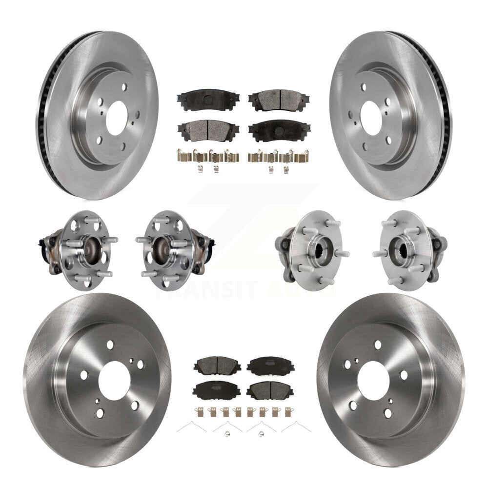 Kit de rotors et plaquettes de frein à disque, roulements de moyeu avant et arrière (10 pièces) pour Toyota C-HR