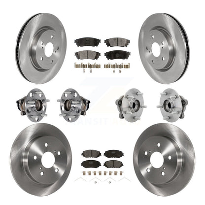 Kit de rotors et plaquettes de frein à disque, roulements de moyeu avant et arrière (10 pièces) pour Toyota C-HR