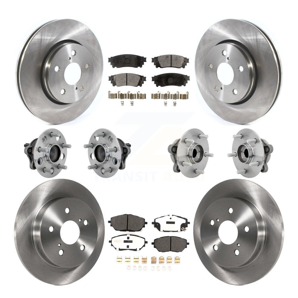 Kit de rotors et plaquettes de frein à disque, roulements de moyeu avant et arrière (10 pièces) pour Toyota C-HR