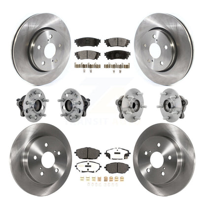 Kit de rotors et plaquettes de frein à disque, roulements de moyeu avant et arrière (10 pièces) pour Toyota C-HR