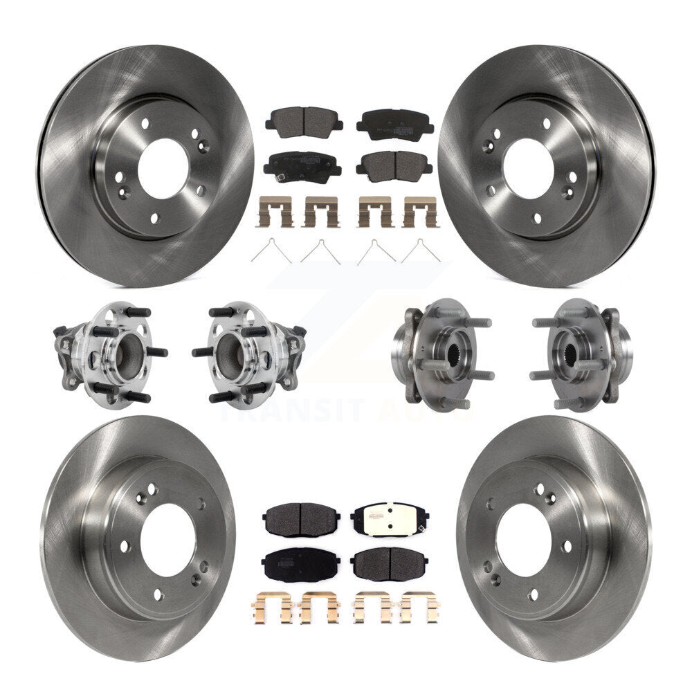 Kit de plaquettes de Rotor de frein, roulement de moyeu avant et arrière (10 pièces), pour Kia Forte Hyundai Elantr