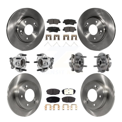 Kit de plaquettes de Rotor de frein, roulement de moyeu avant et arrière (10 pièces), pour Kia Forte Hyundai Elantr