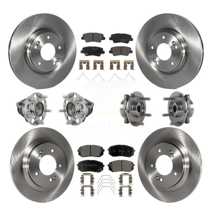 Kit de rotors et plaquettes de frein à disque, roulement de moyeu avant et arrière (10 pièces) pour Hyundai Elantra G