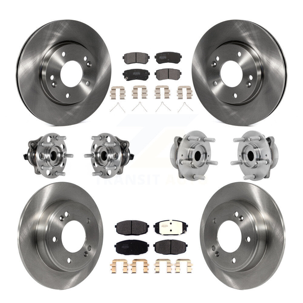 Kit de rotors et plaquettes de frein à disque, roulements de moyeu avant et arrière (10 pièces) pour Hyundai Kona