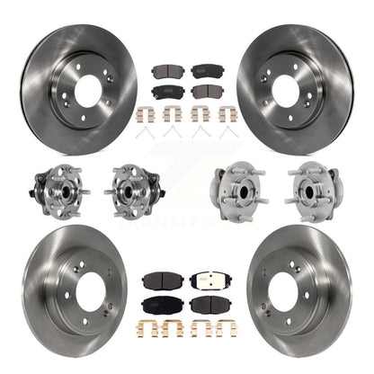 Kit de rotors et plaquettes de frein à disque, roulements de moyeu avant et arrière (10 pièces) pour Hyundai Kona