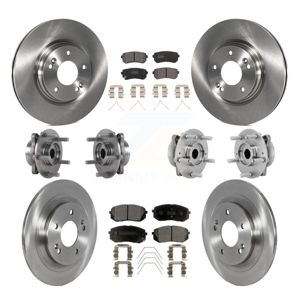 Kit de rotors et plaquettes de frein, roulement de moyeu avant et arrière (10 pièces), pour Hyundai Kona Kia Selto
