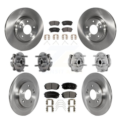 Kit de rotors et plaquettes de frein, roulement de moyeu avant et arrière (10 pièces), pour Hyundai Kona Kia Selto