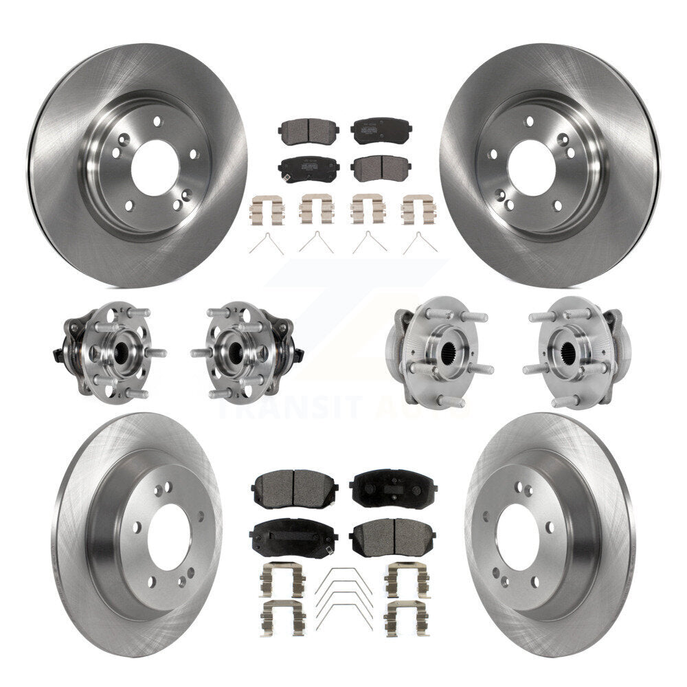 Kit de rotors et plaquettes de frein à disque, roulements de moyeu avant et arrière (10 pièces) pour Hyundai Kona