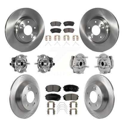 Kit de rotors et plaquettes de frein à disque, roulements de moyeu avant et arrière (10 pièces) pour Hyundai Kona