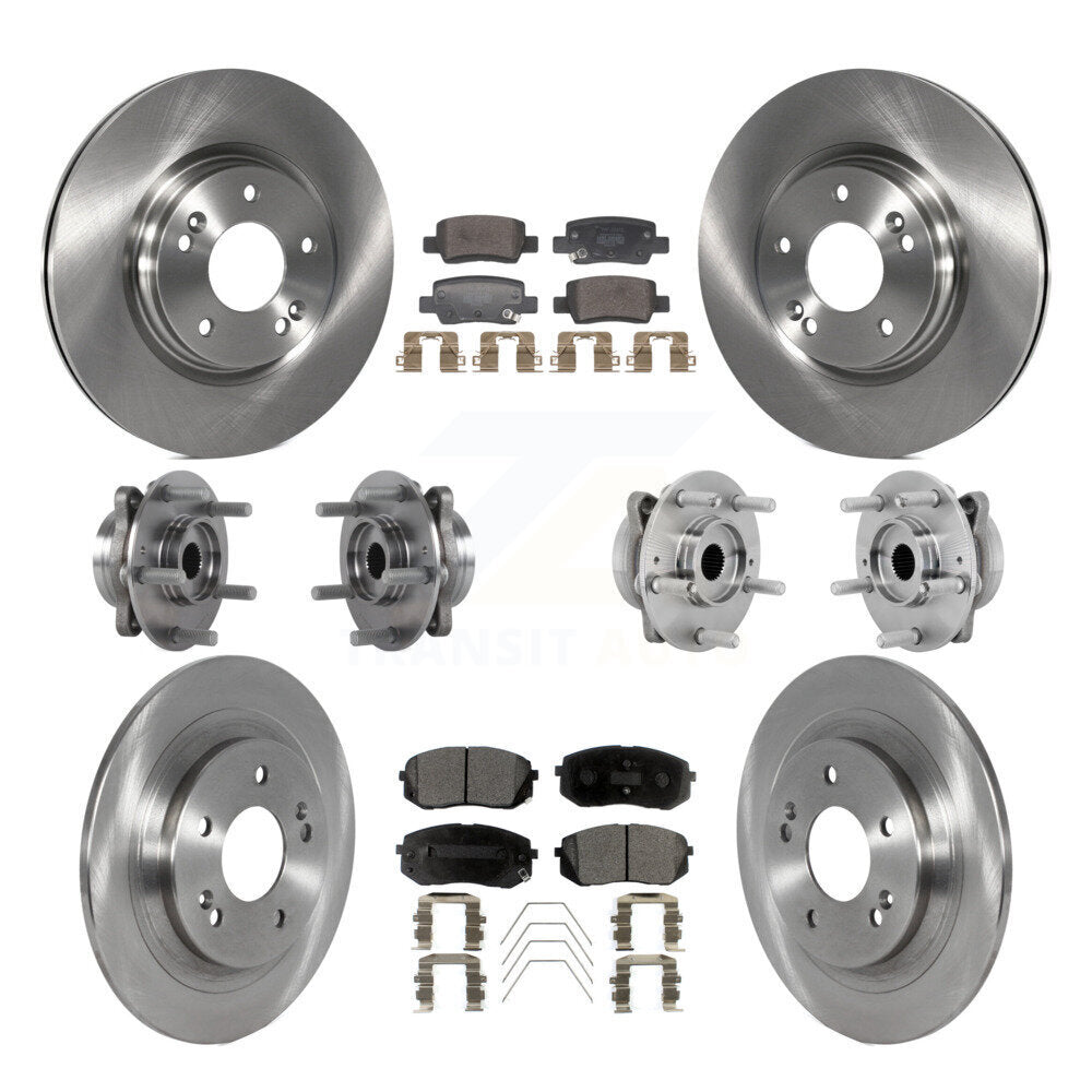 Kit de rotors et plaquettes de frein à disque, roulements de moyeu avant et arrière (10 pièces) pour Kia Seltos