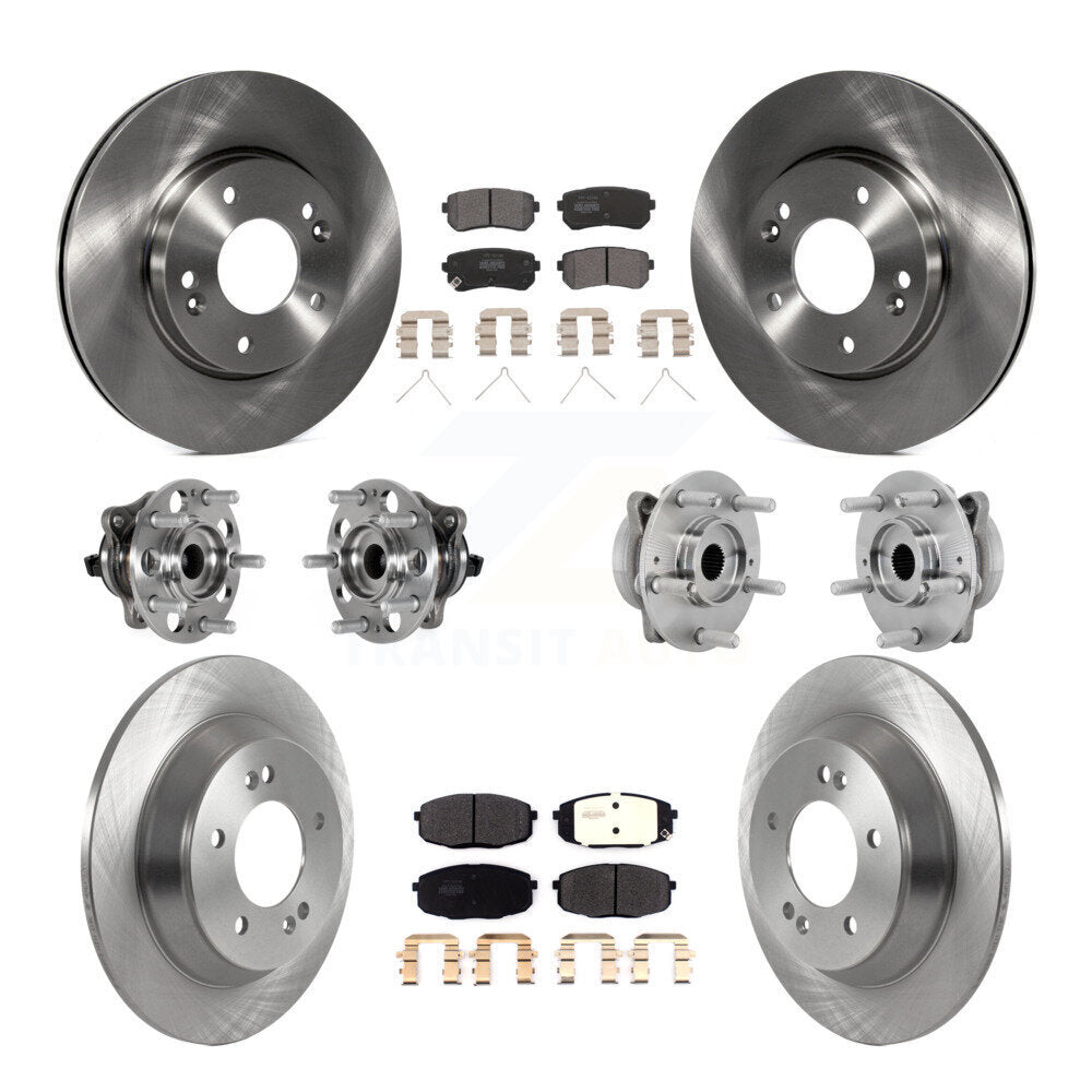 Kit de plaquettes de Rotor de frein, roulement de moyeu avant et arrière (10 pièces), pour Hyundai Kona FWD avec 1.6