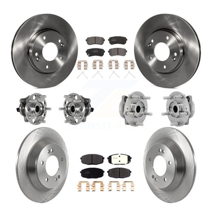 Kit de plaquettes de Rotor de frein, roulement de moyeu avant et arrière (10 pièces), pour Hyundai Kona FWD avec 1.6