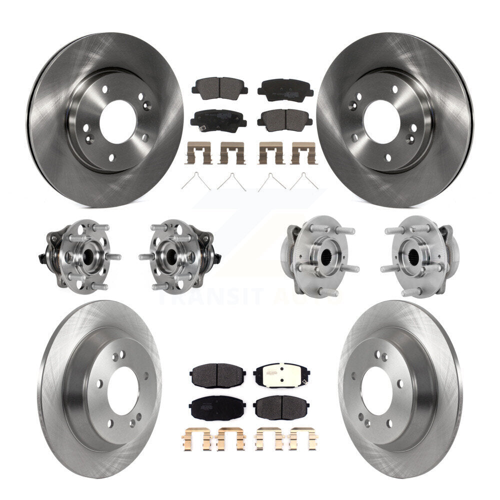 Kit de plaquettes de Rotor de frein, roulement de moyeu avant et arrière (10 pièces), pour Hyundai Kona FWD avec 1.6