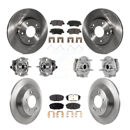 Kit de plaquettes de Rotor de frein, roulement de moyeu avant et arrière (10 pièces), pour Hyundai Kona FWD avec 1.6