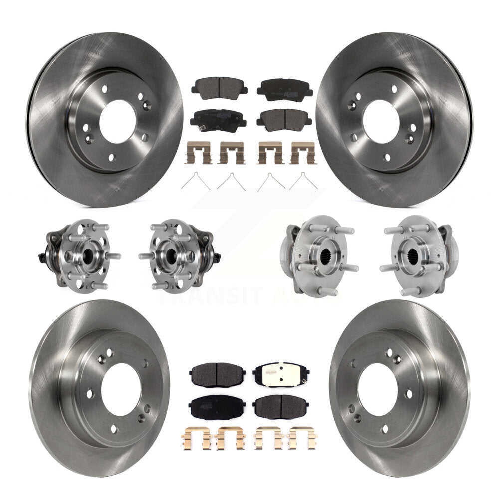Kit de plaquettes de Rotor de frein, roulement de moyeu avant et arrière (10 pièces), pour Hyundai Kona FWD avec 2.0