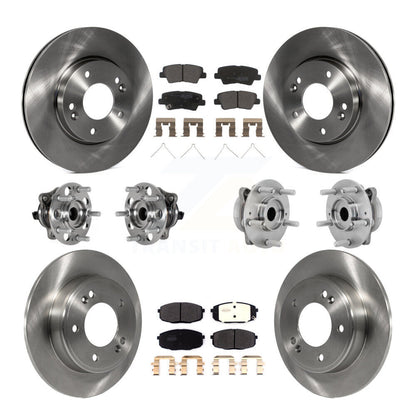 Kit de plaquettes de Rotor de frein, roulement de moyeu avant et arrière (10 pièces), pour Hyundai Kona FWD avec 2.0