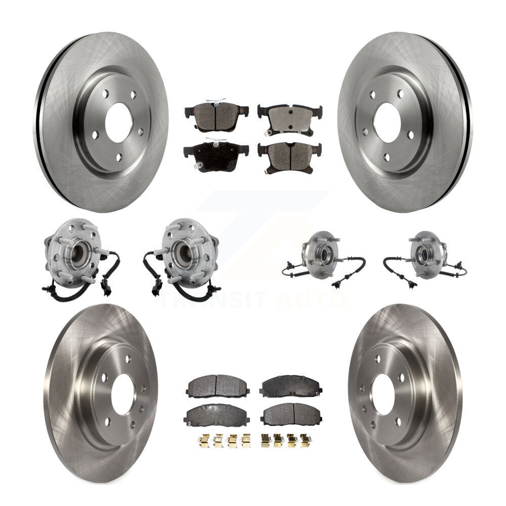 Kit de plaquettes de Rotor de frein, roulement de moyeu avant et arrière (10 pièces) pour Chrysler Pacifica Voyage
