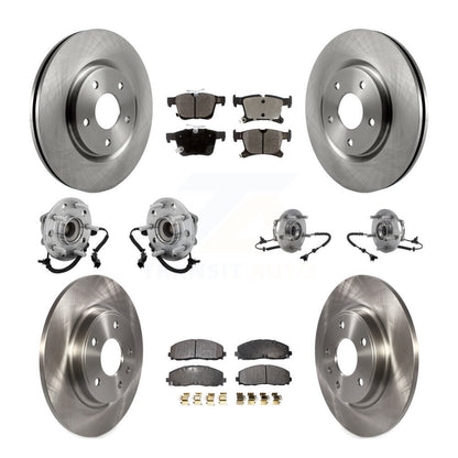 Kit de plaquettes de Rotor de frein, roulement de moyeu avant et arrière (10 pièces) pour Chrysler Pacifica Voyage