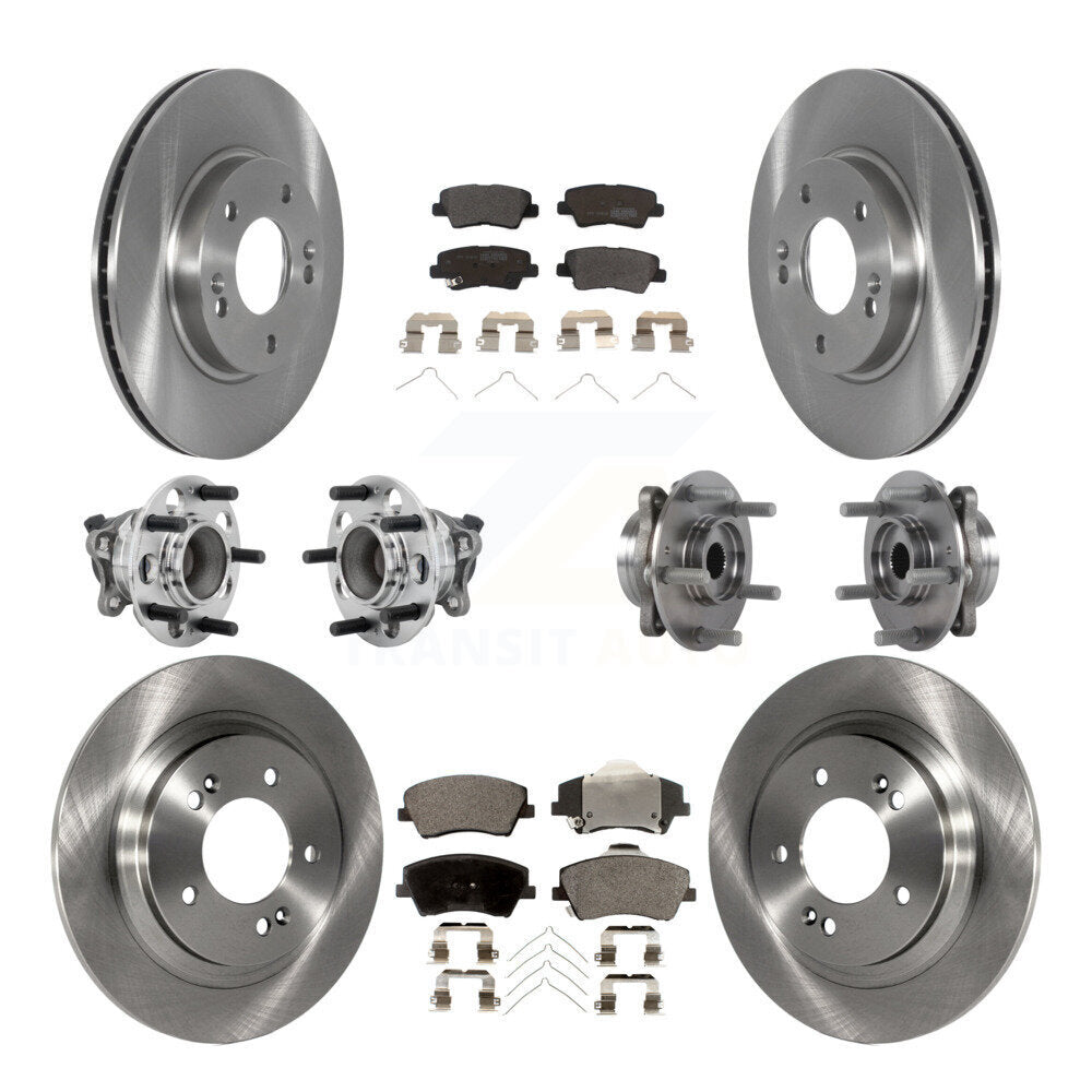 Kit de rotors et plaquettes de frein à disque, roulements de moyeu avant et arrière (10 pièces) pour Hyundai Ioniq