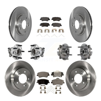 Kit de rotors et plaquettes de frein à disque, roulements de moyeu avant et arrière (10 pièces) pour Hyundai Ioniq