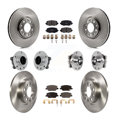 Kit de rotors et plaquettes de frein avec roulement de moyeu avant et arrière (10 pièces) pour Jeep Renegade Fiat 500