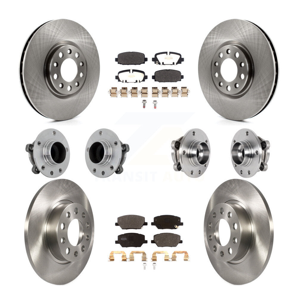 Kit de Rotor et plaquettes de frein à disque, roulement de moyeu avant et arrière (10 pièces) pour Jeep Compass FW