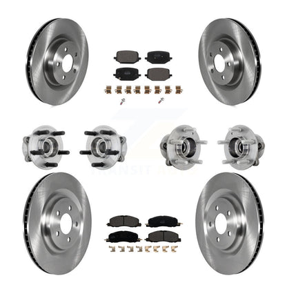 Kit de plaquettes de rotor de frein, roulement de moyeu avant et arrière (10 pièces) pour Lincoln Aviator AW 20-22