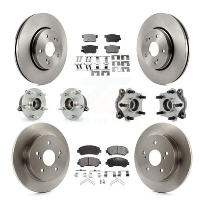 Kit de rotor et de plaquettes de frein avec roulement de moyeu avant et arrière (10 pièces) pour Suzuki Kizashi AW 10-13