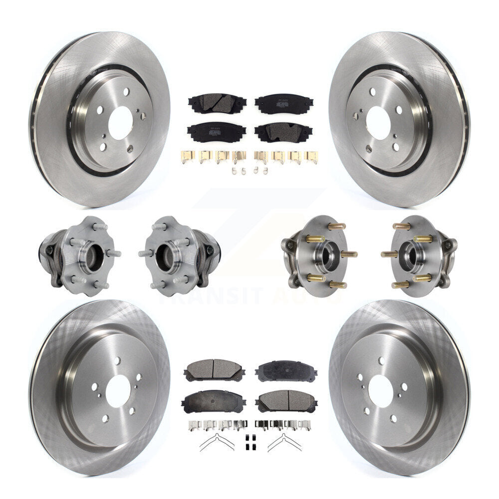 Kit de plaquettes de Rotor de frein, roulement de moyeu avant et arrière (10 pièces) pour Lexus RX350 RX350L RX450