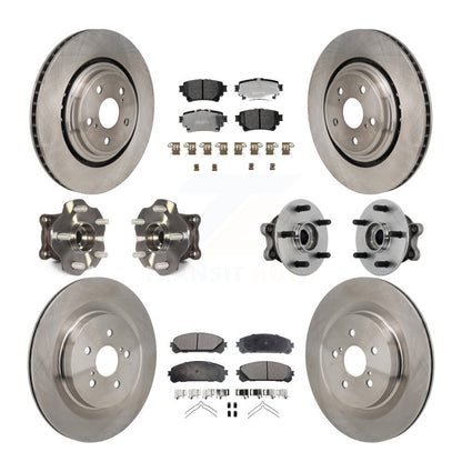 Kit de plaquettes de Rotor de frein à disque, roulement de moyeu avant et arrière (10 pièces) pour Toyota Highlander AW