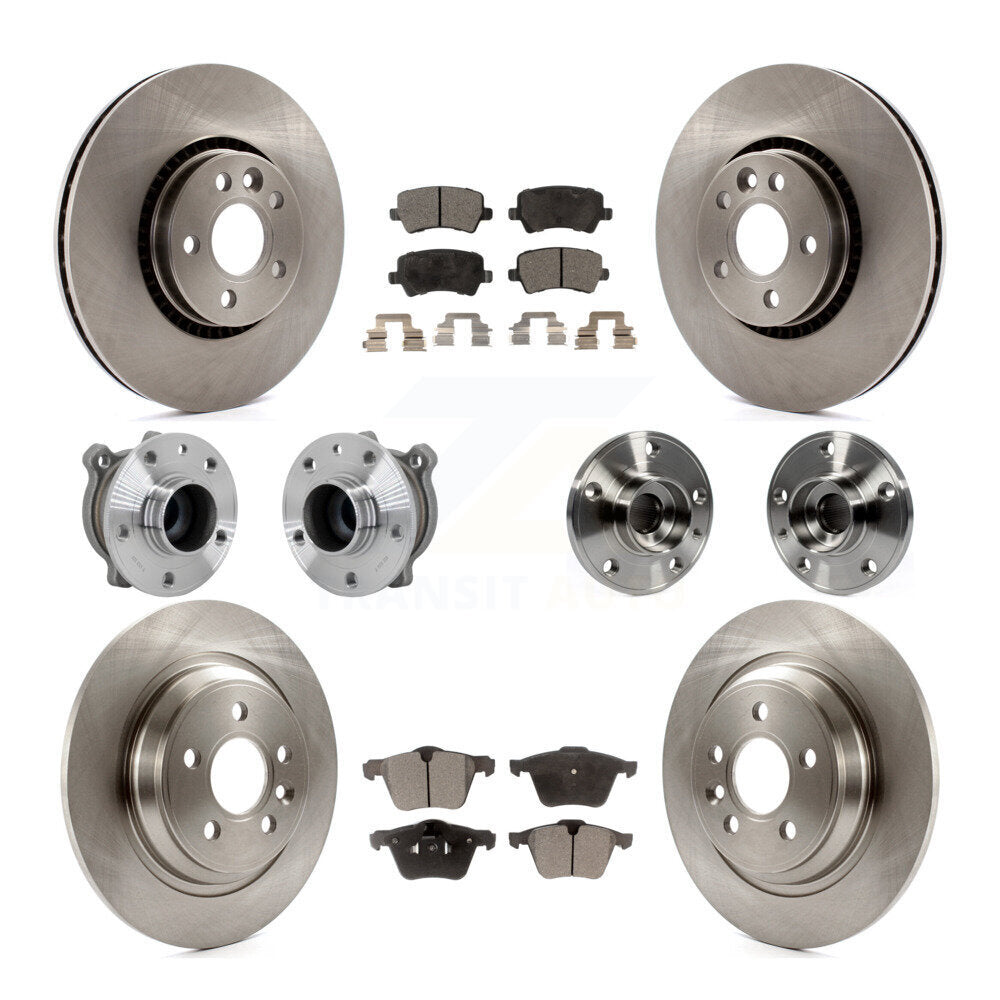 Kit de rotors et plaquettes de frein à disque, roulements de moyeu avant et arrière (10 pièces) pour Volvo S60 V70
